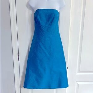Ann Taylor Blue Strapless A-Line Dress for Cocktail
